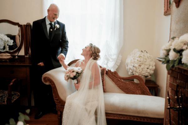 father and bride at wedding in Sydney