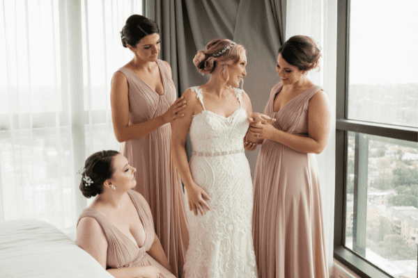 Bride getting ready captured by wedding photographer in Sydney, Australia