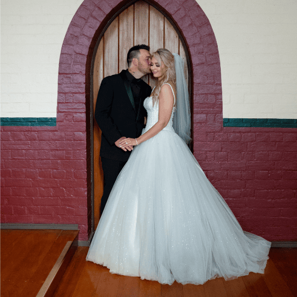 bride with ballgown dress at Sydney wedding