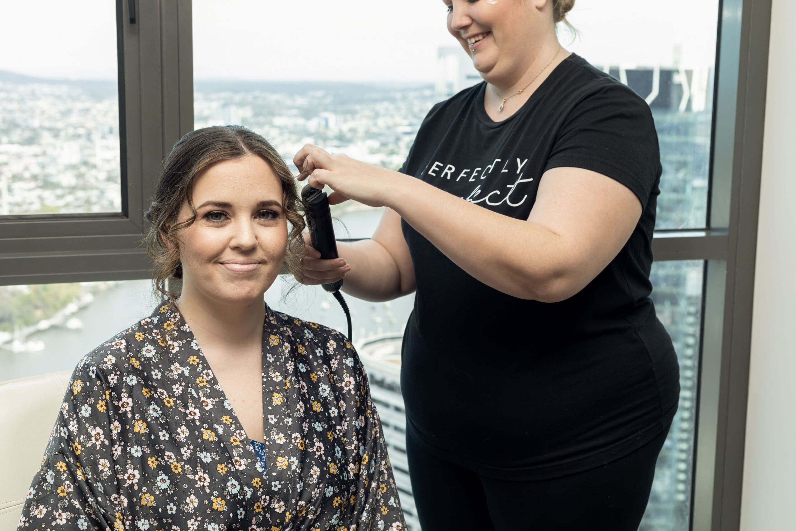 Bride getting ready