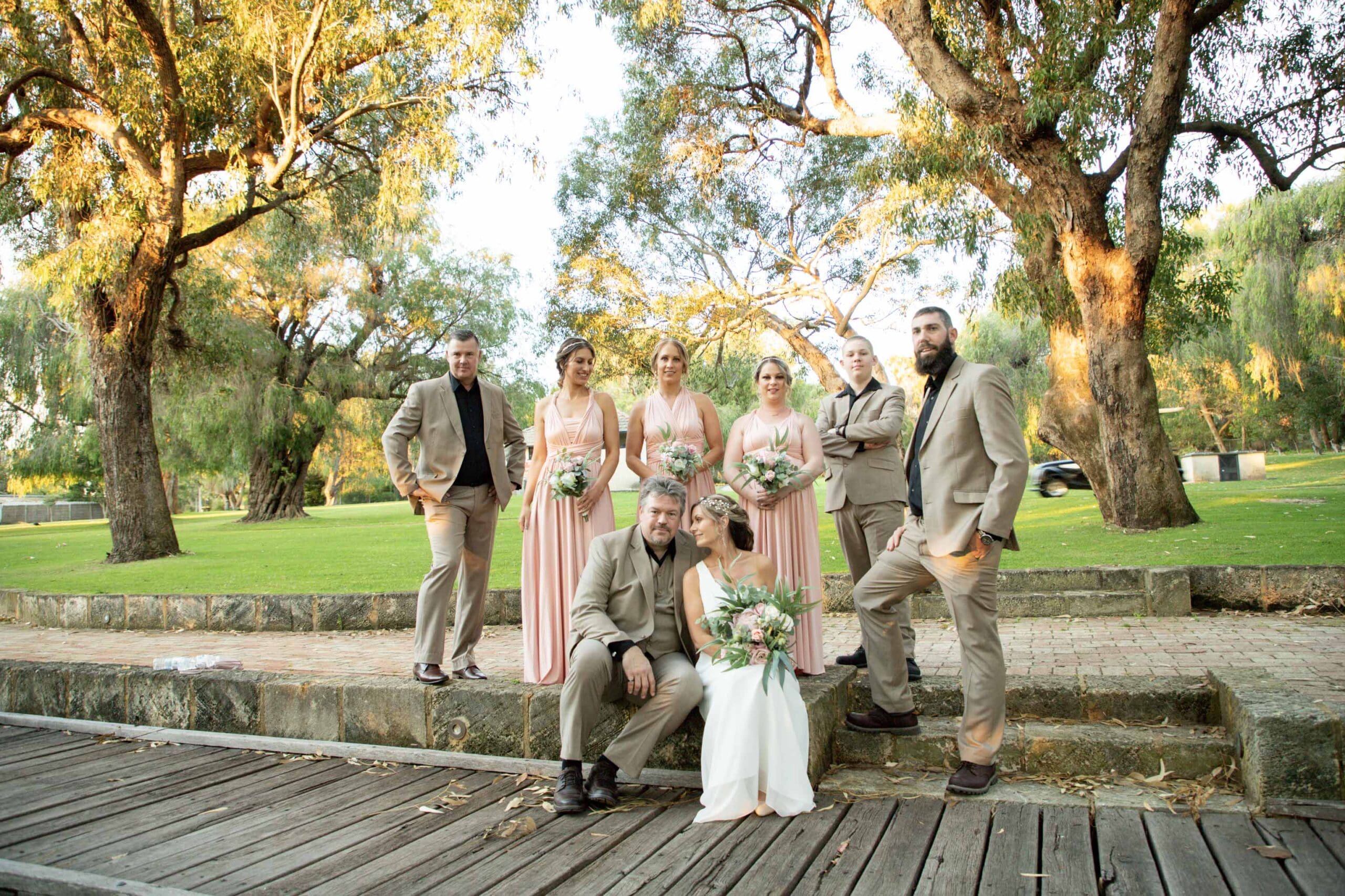 Wedding groomsmen and bridal party.