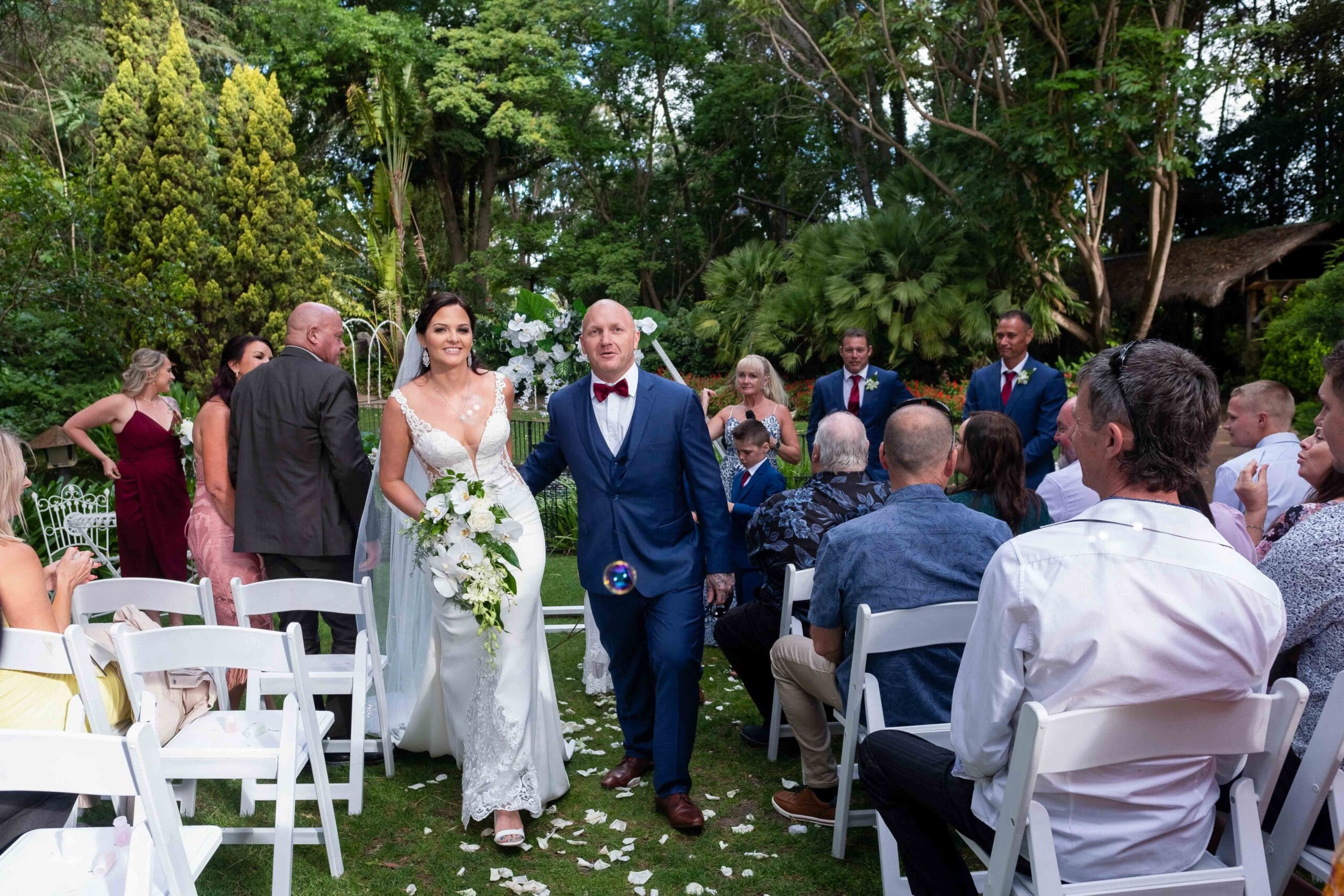 confetti on aisle at Perth wedding