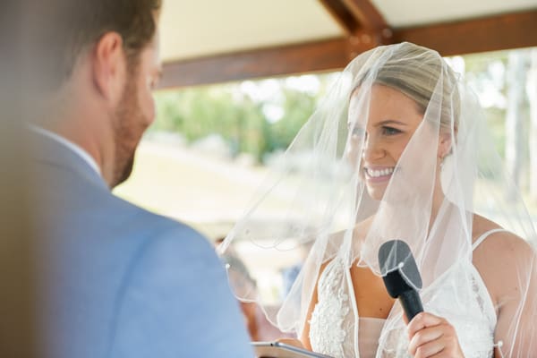 wedding ceremony at ocean view estate in Brisbane