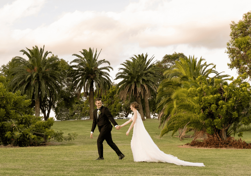 Bride and groom at Cropley House wedding Sydney